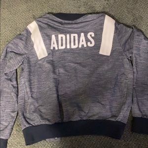 Blue and White Adidas jacket